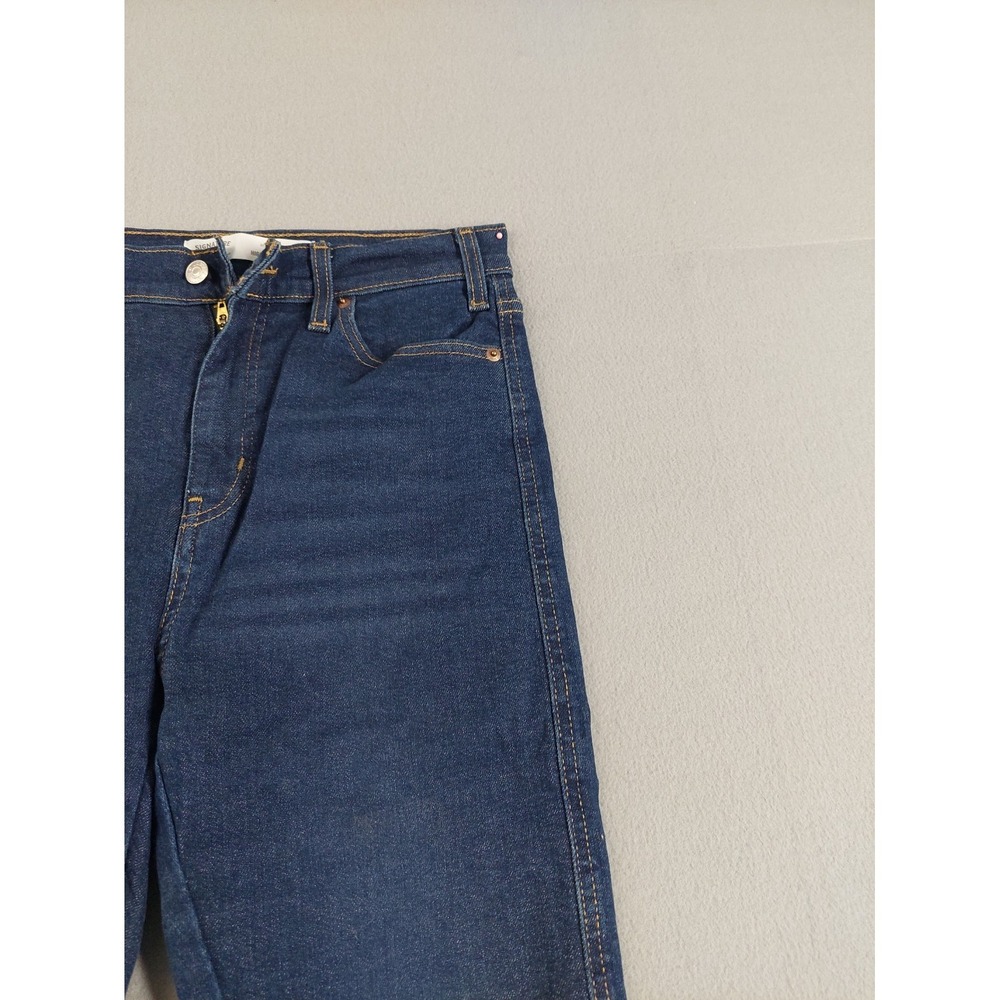 Levis Women Jean 28 Blue Denim Cotton Blend Skinny High Rise Stretch Distressed - Picture 2 of 16
